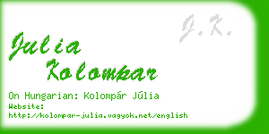 julia kolompar business card